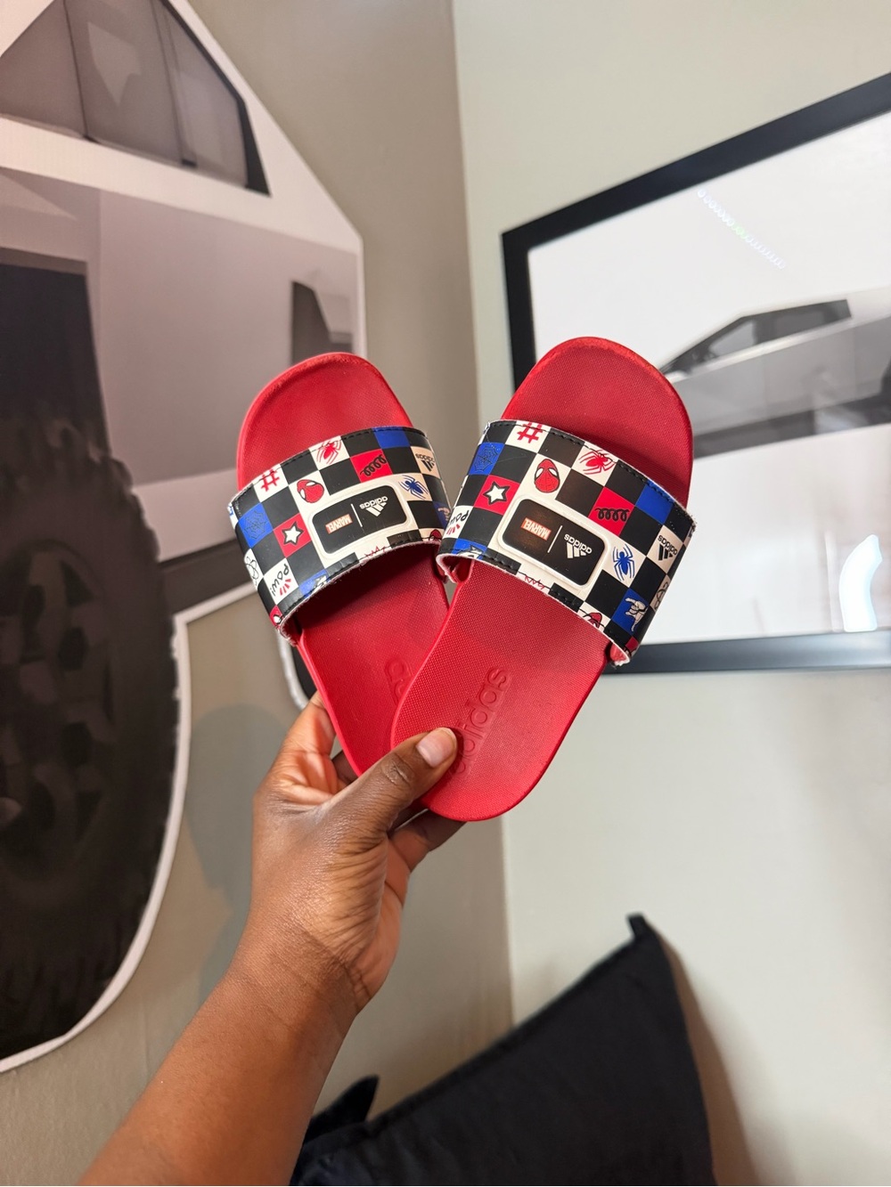 Adidas x Spiderman Slides